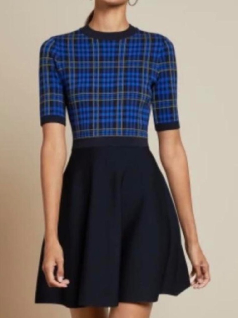 Ted Baker Nilar Check Skater Dress 8/Medium